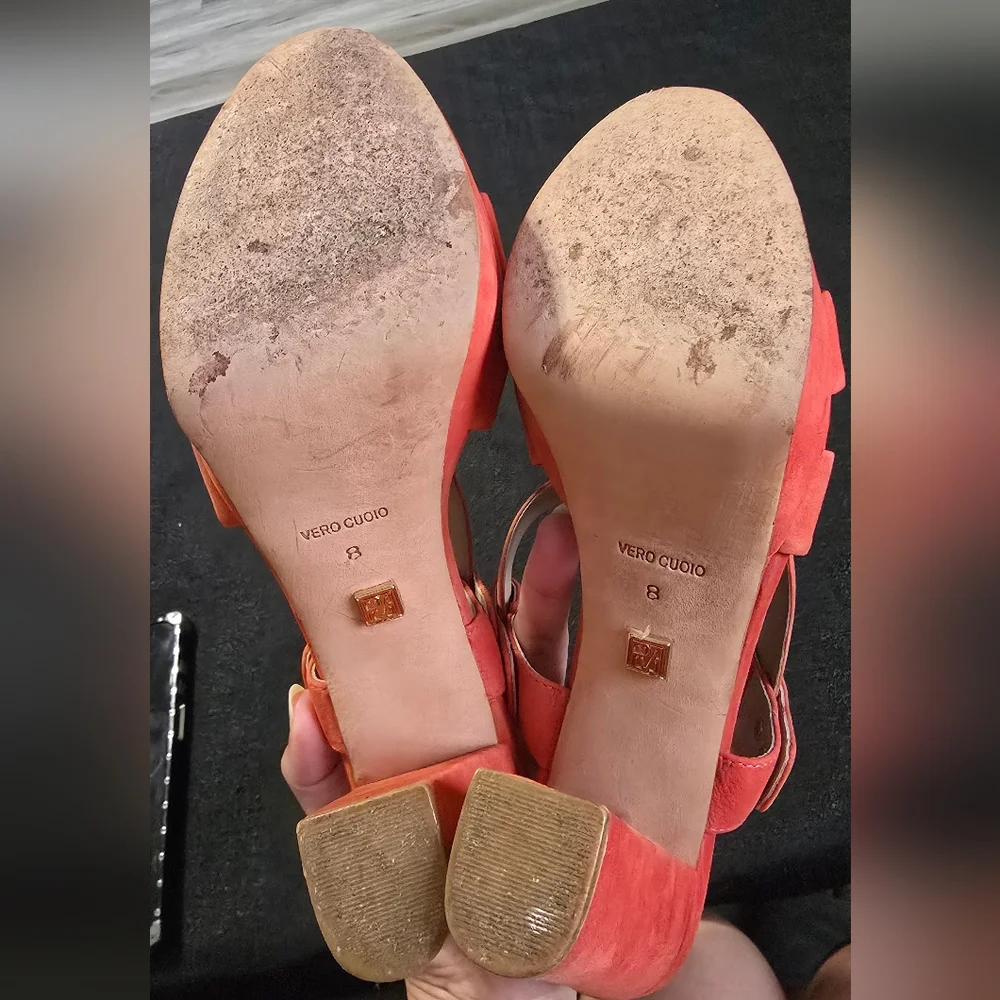Pour La Victoire Orange Platform Sandals